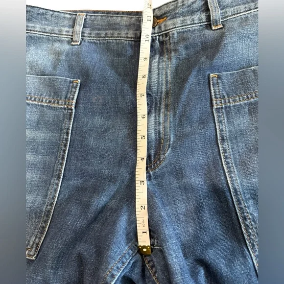 Me+Em Cotton Patch Pocket Utility Jean Baggy Straight Jean Inseam 30'' Sz 31 - Picture 11 of 14